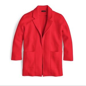 J.CREW Lightweight Sweater Blazer In Bright Cerise